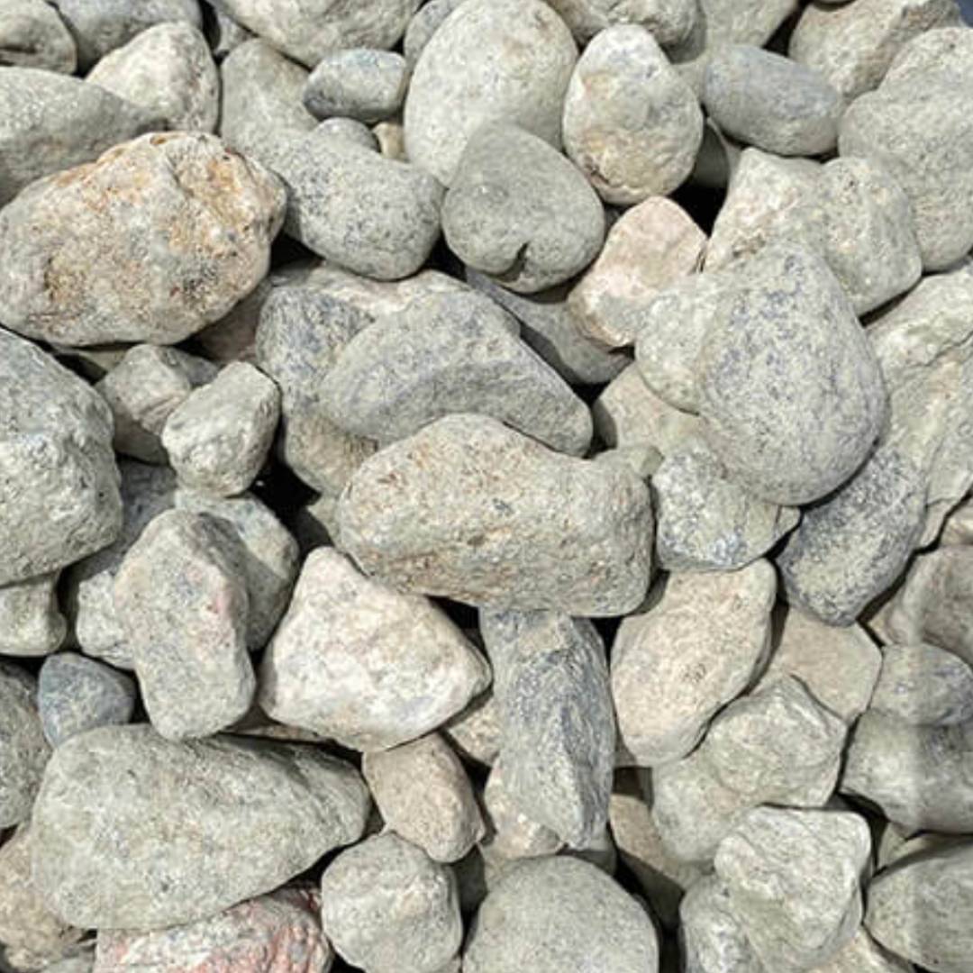 closeup of drain rock sold in bc